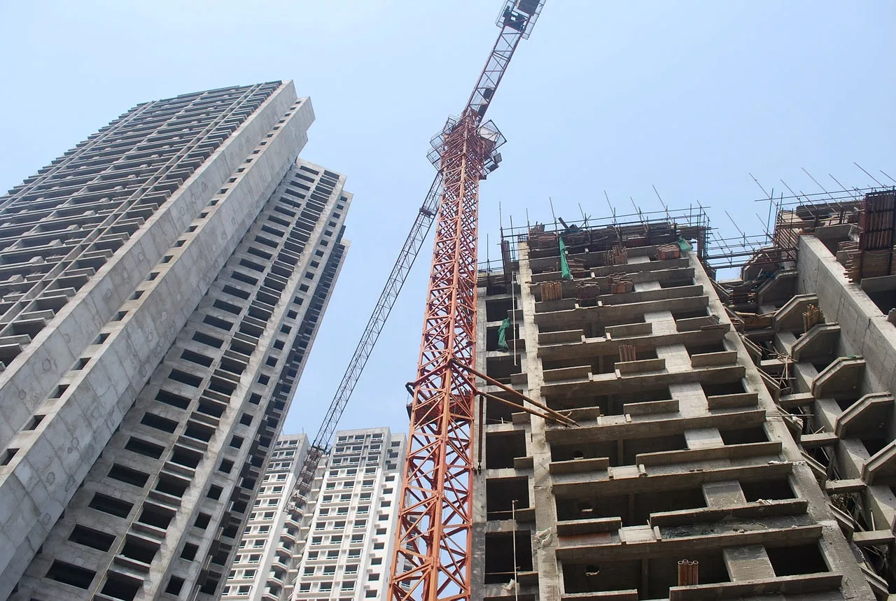 image shows construction site